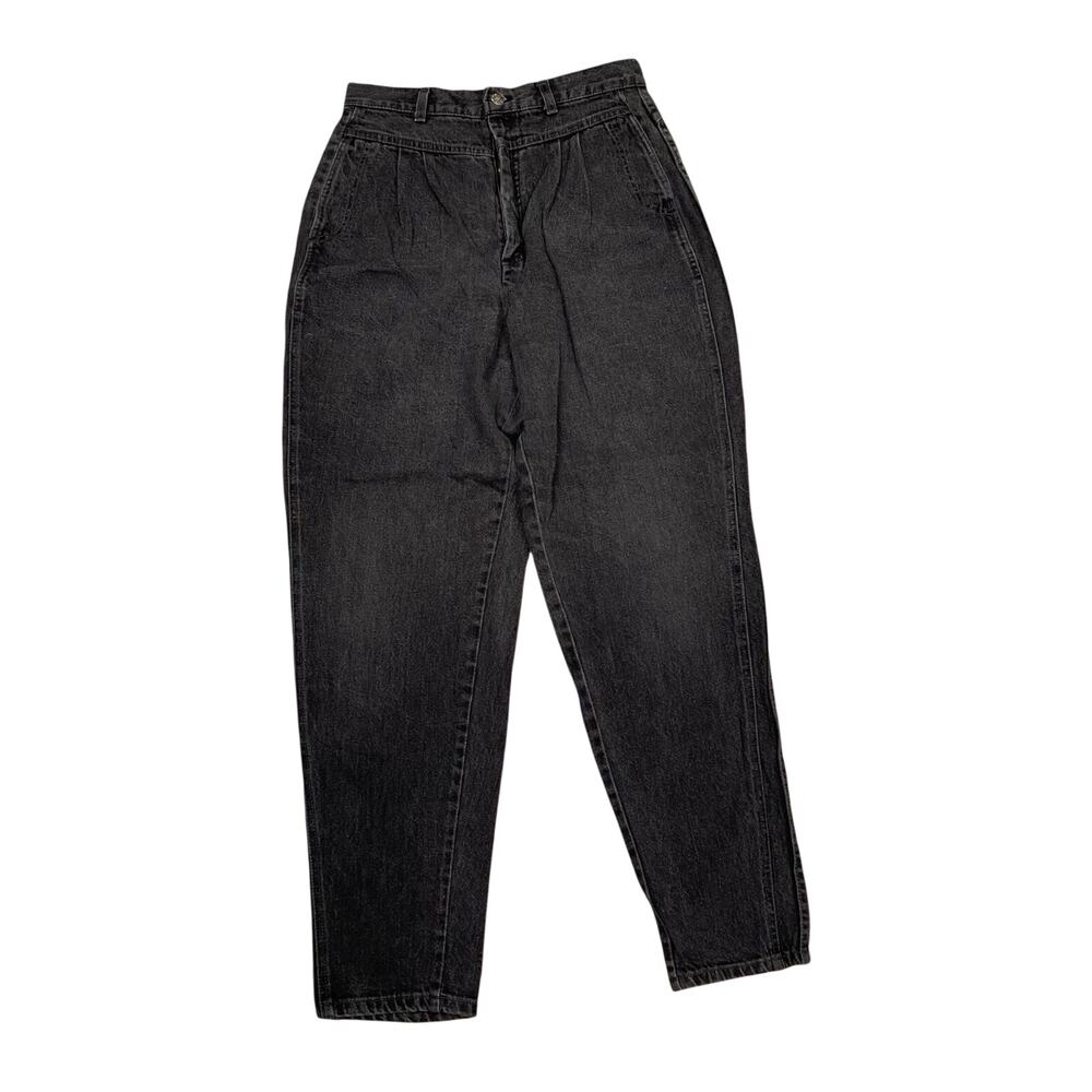 Levis Misses Jeans Black Denim Jeans Size 14 Hi Waist Vintage Made In USA